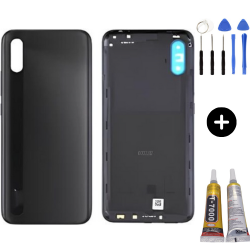 Redmi 9A Uyumlu Full Kasa Arka Pil Kapağı Siyah + Montaj Seti