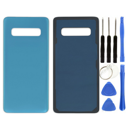 Samsung S10 E SM-G970F Uyumlu Arka Pil Kapağı Mavi + Tamir Seti