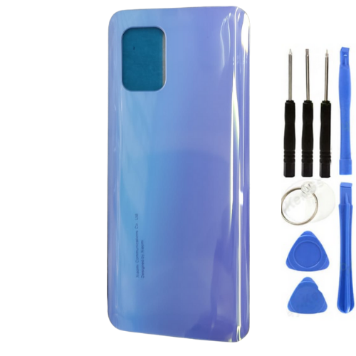 Xiaomi Mi 10 Lite 5G Uyumlu Arka Pil Kapağı Açık Mavi + Tamir Seti