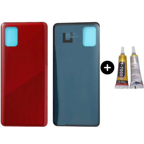 Samsung A31 SM-A315 Uyumlu Arka Pil Kapağı Kırmızı + B7000