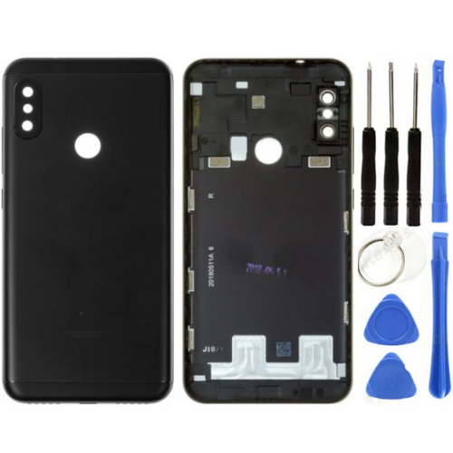 Xiaomi Mi A2 Uyumlu Full Kasa Arka Pil Kapağı Siyah + Tamir Seti