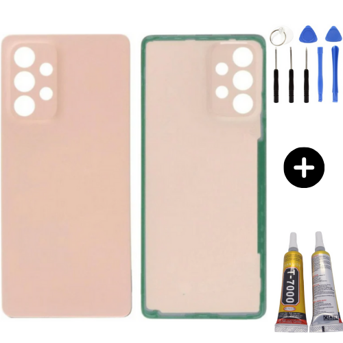 Samsung A53 5G SM-A536E Uyumlu Arka Pil Kapağı Pembe + Montaj Seti