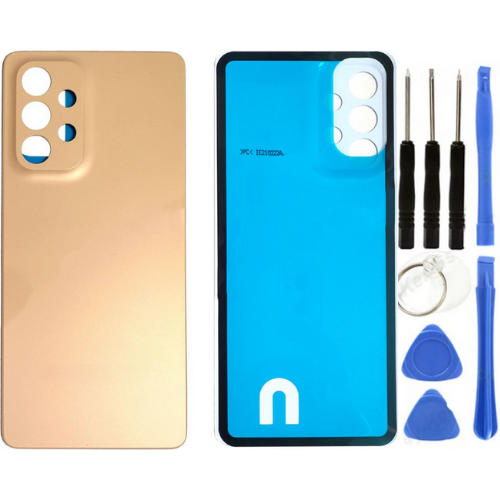 Samsung A33 5G SM-A336 Uyumlu Arka Pil Kapağı Turuncu + Tamir Seti