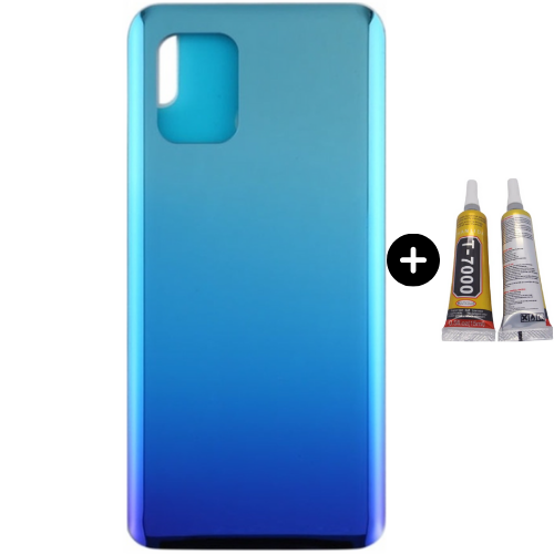 Xiaomi Mi 10 Lite 5G Uyumlu Arka Pil Kapağı Mavi + B7000