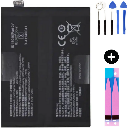 Oneplus 9 Uyumlu Güçlendirilmiş İthal Pil + Montaj Seti