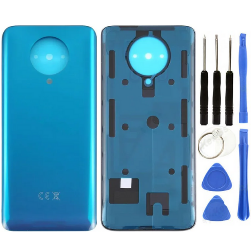 Redmi K30 Pro Uyumlu Arka Pil Kapağı Mavi + Tamir Seti