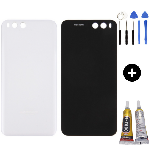 Xiaomi Mi 6 Uyumlu Arka Pil Kapağı Beyaz + Montaj Seti