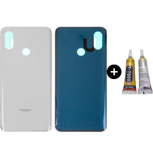 Xiaomi Mi 8 Uyumlu Arka Pil Kapağı Beyaz + B7000