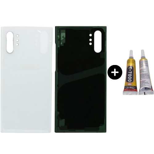 Samsung Galaxy Note 10 Plus SM-N970F Uyumlu Arka Pil Kapağı Beyaz + B7000