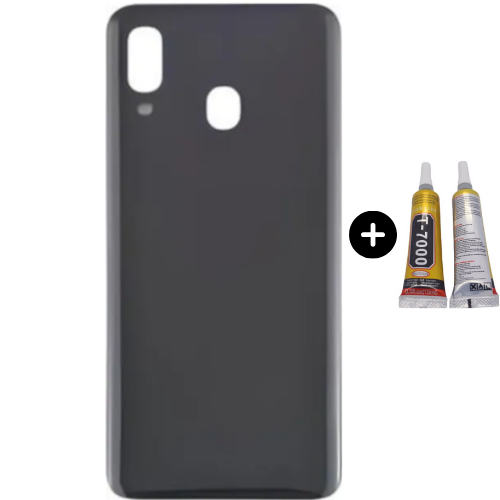 Samsung A40 SM-A405 Uyumlu Arka Pil Kapağı Siyah + B7000
