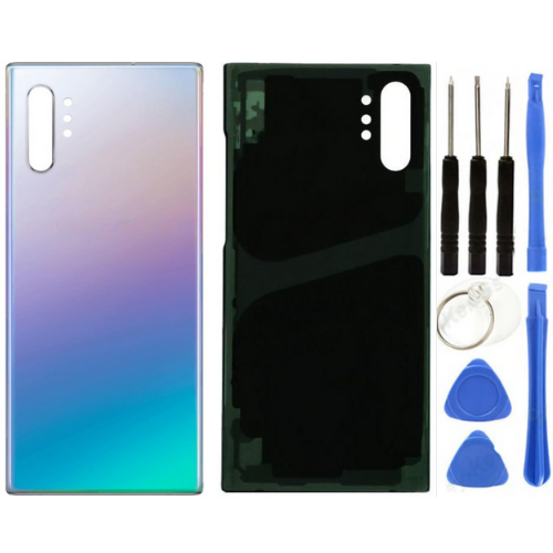 Samsung Galaxy Note 10 Plus SM-N970F Uyumlu Arka Pil Kapağı Gri + Tamir Seti