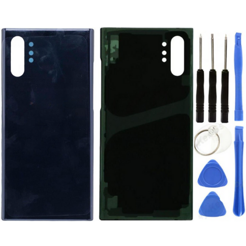 Samsung Galaxy Note 10 Plus SM-N970F Uyumlu Arka Pil Kapağı Siyah + Tamir Seti