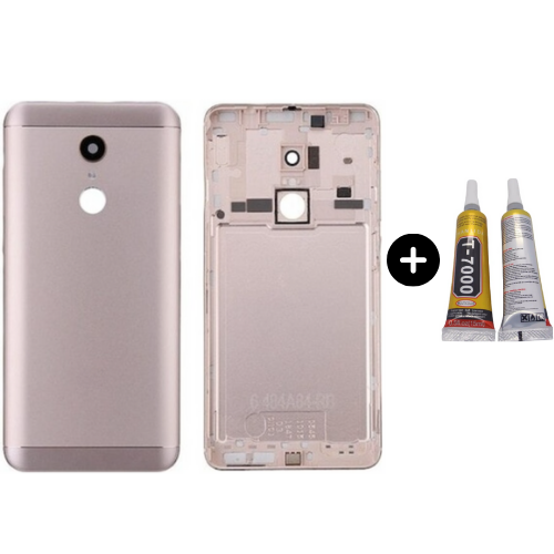 Redmi 5 Uyumlu Full Kasa Arka Pil Kapağı Gold + B7000