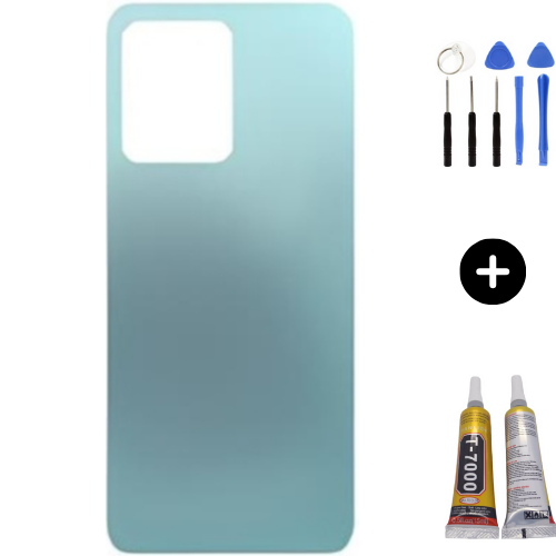 Redmi Note 12 Uyumlu Arka Pil Kapağı Mavi + Montaj Seti