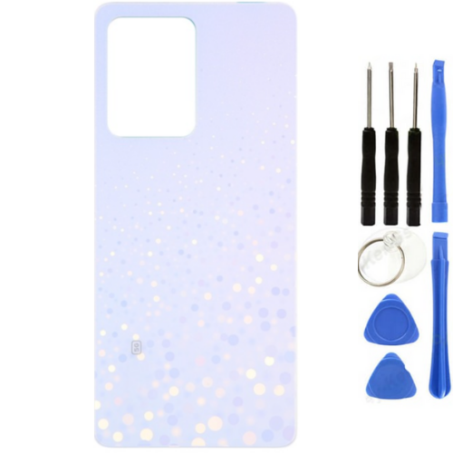 Redmi Note 12 Pro 5G Uyumlu Arka Pil Kapağı Beyaz + Tamir Seti