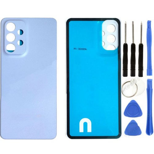 Samsung A33 5G SM-A336 Uyumlu Arka Pil Kapağı Mavi + Tamir Seti