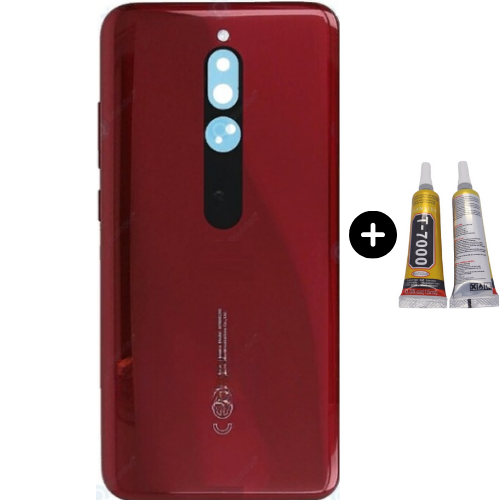 Redmi 8 Uyumlu Full Kasa Arka Pil Kapağı Kırmızı + B7000