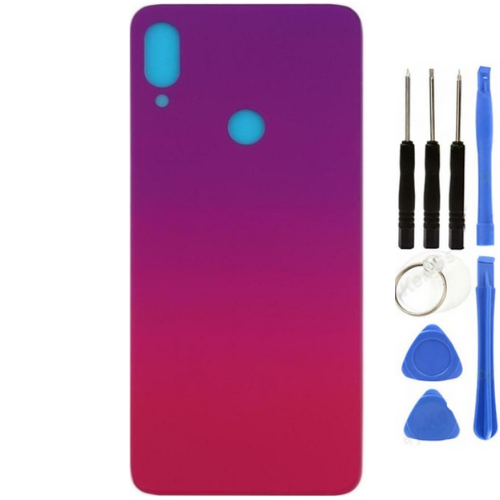 Redmi Note 7 Uyumlu  Arka Pil Kapağı Kırmızı + Tamir Seti