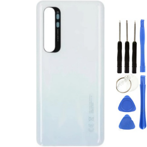 Xiaomi Mi Note 10 Lite 5G Uyumlu Arka Pil Kapağı Beyaz + Tamir Seti
