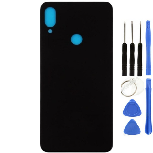 Redmi Note 7 Uyumlu  Arka Pil Kapağı Siyah + Tamir Seti