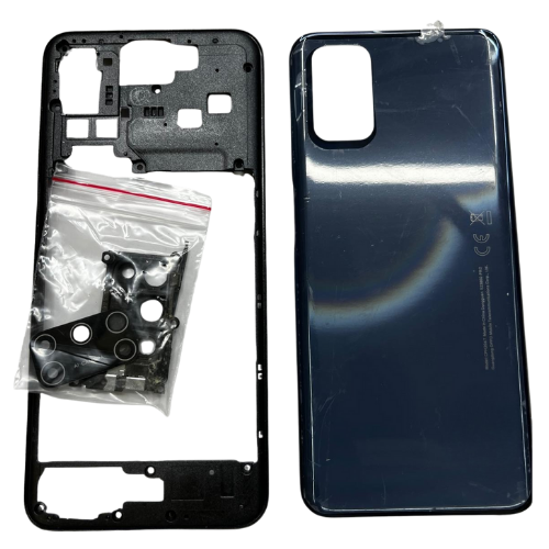 Oppo A52 Uyumlu Arka Kapak Kasa (Siyah) + Orta Çıta