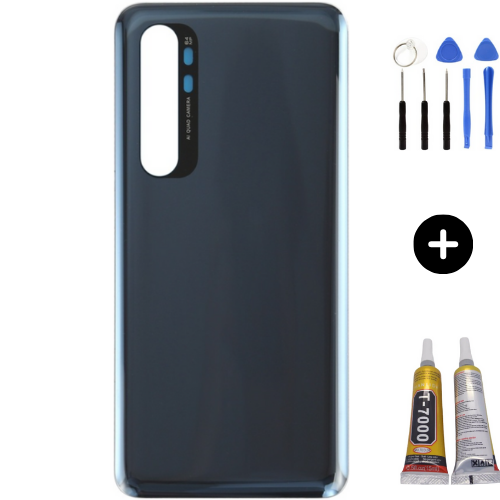 Xiaomi Mi Note 10 Lite 5G Uyumlu Arka Pil Kapağı Siyah + Montaj Seti