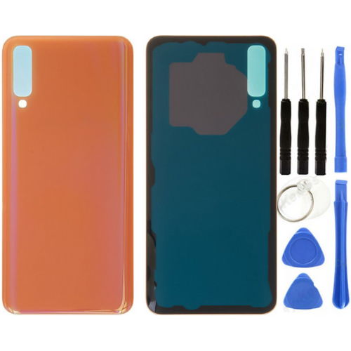 Samsung A50 SM-A505 Uyumlu Arka Pil Kapağı Turuncu + Tamir Seti