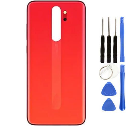 Redmi Note 8 Pro Uyumlu  Arka Pil Kapağı Kırmızı + Tamir Seti