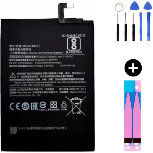 Xiaomi Mi Max 3 BM51 Uyumlu A Kalite Batarya Pil + Montaj Seti