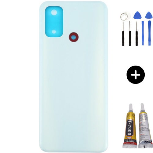 Oppo A53 Uyumlu Arka Pil Kapağı Beyaz + Montaj Seti