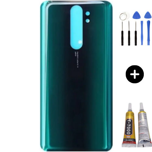 Redmi Note 8 Pro Uyumlu  Arka Pil Kapağı Yeşil + Montaj Seti