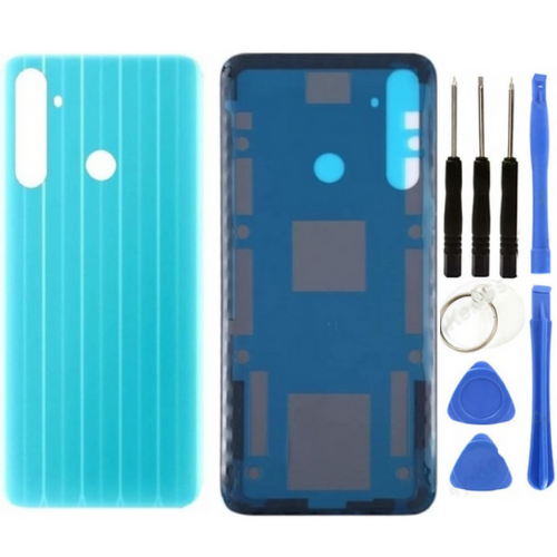 Realme 6i Uyumlu Arka Pil Kapağı Mavi + Tamir Seti