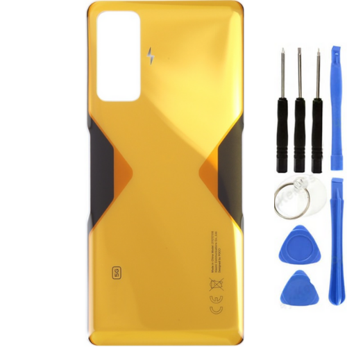 Xiaomi Poco Pocophone F4 GT Uyumlu Arka Pil Kapağı Sarı + Tamir Seti
