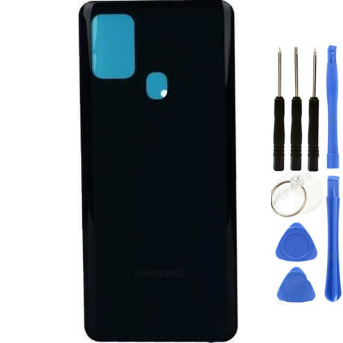 Samsung A21S SM-A217 Uyumlu Arka Pil Kapağı Siyah + Tamir Seti