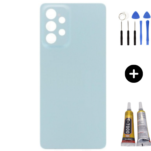 Oppo A73 5G Uyumlu Arka Pil Kapağı Mavi + Montaj Seti