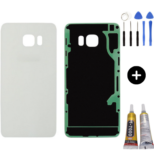 Samsung S7 SM-G930 Uyumlu Arka Pil Kapağı Beyaz + Montaj Seti