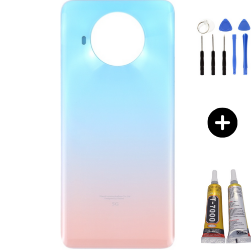 Xiaomi Mi 10T Lite Uyumlu Arka Pil Kapağı Açık Mavi + Montaj Seti