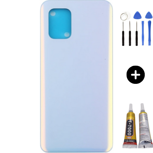 Xiaomi Mi 10 Lite Uyumlu Arka Pil Kapağı Beyaz + Montaj Seti