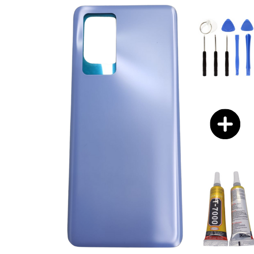 Xiaomi Mi 12 Pro 5G Uyumlu Arka Pil Kapağı Mavi + Montaj Seti