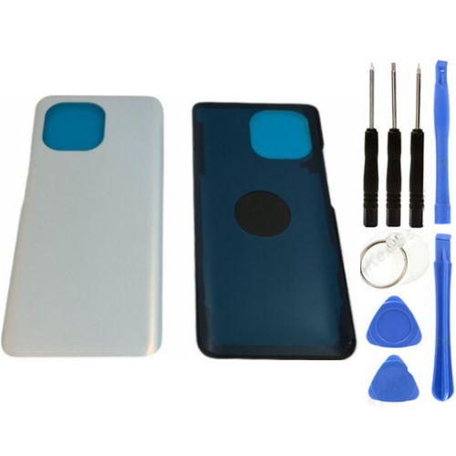 Xiaomi Mi 11 Uyumlu Arka Pil Kapağı Beyaz + Tamir Seti