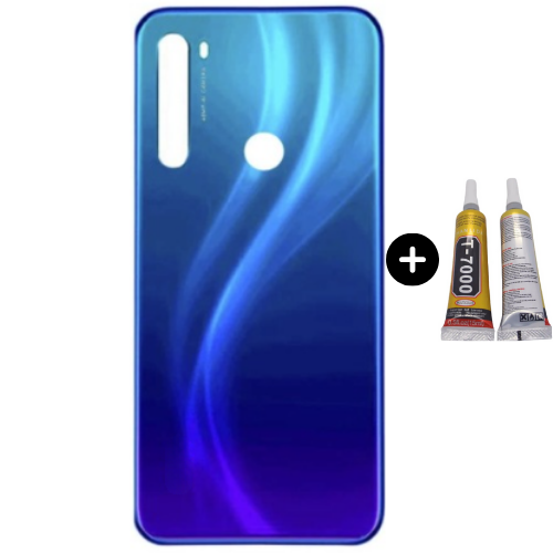 Redmi Note 8 Uyumlu  Arka Pil Kapağı Mavi + B7000