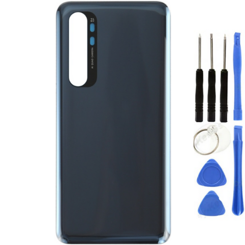Xiaomi Mi Note 10 Lite Uyumlu Arka Pil Kapağı Siyah + Tamir Seti