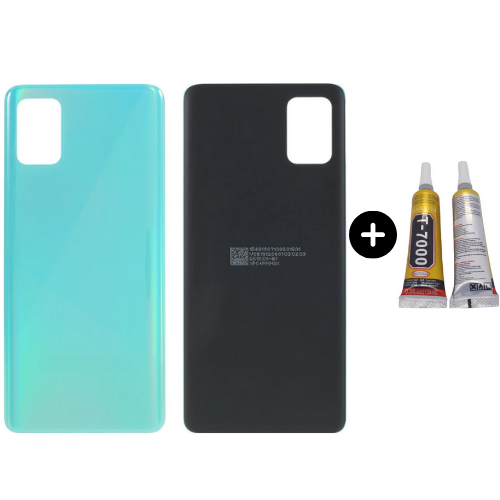 Samsung A51 SM-A515 Uyumlu Arka Pil Kapağı Mavi + B7000