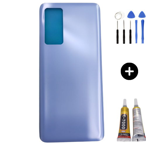 Xiaomi Mi 12 Uyumlu Arka Pil Kapağı Mavi + Montaj Seti