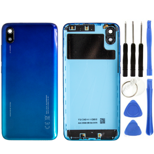Redmi 7A Uyumlu Full Kasa Arka Pil Kapağı Mavi + Tamir Seti