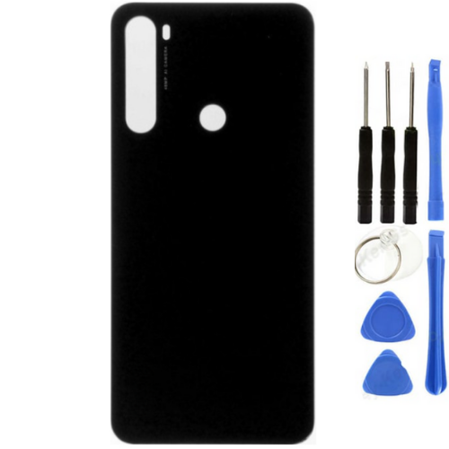 Redmi Note 8 Uyumlu Arka Pil Kapağı Siyah + Tamir Seti