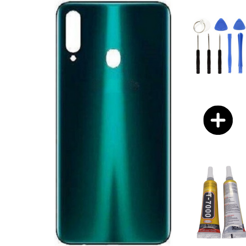 Samsung A20S SM-A207 Uyumlu Arka Pil Kapağı Yeşil + Montaj Seti