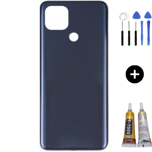 Oppo A15 Uyumlu Arka Pil Kapağı Siyah + Montaj Seti