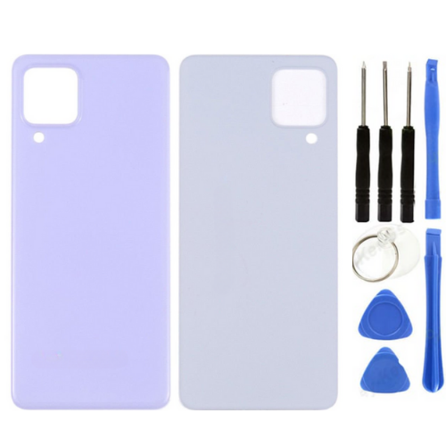 Samsung A22 4G SM-A225F Uyumlu Arka Pil Kapağı Mor + Tamir Seti