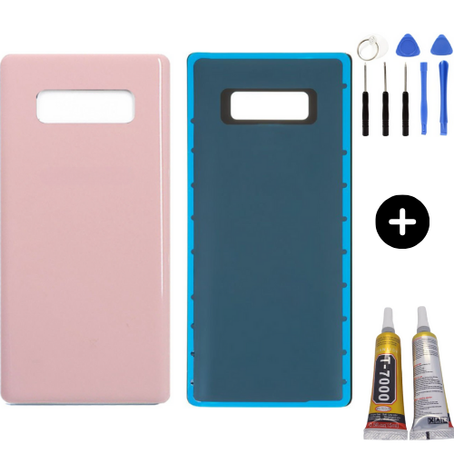 Samsung Galaxy Note 8 SM-N950F Uyumlu Arka Pil Kapağı Pembe + Montaj Seti